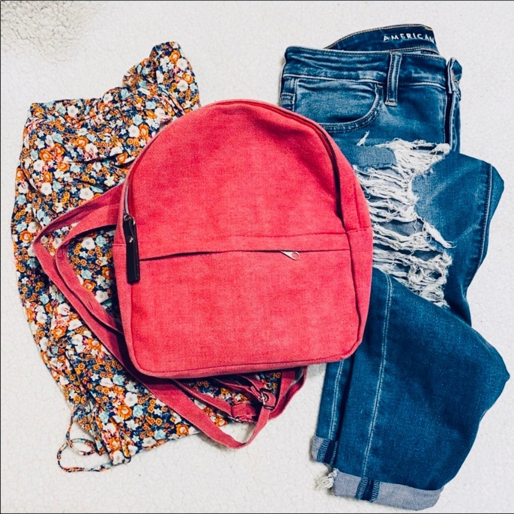 🔴4 for 25🔴 Mini Red Two Compartment Backpack